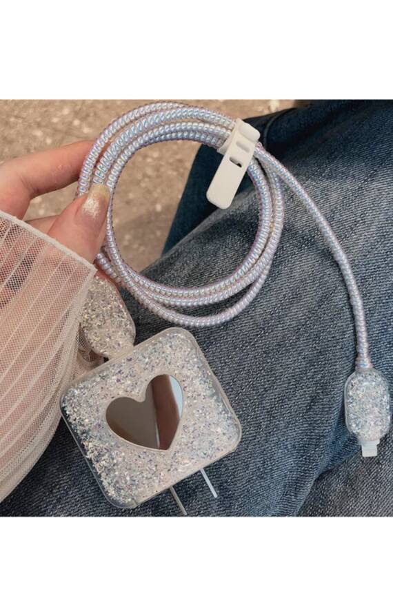 18W/20W Uyumlu Şarj Kılıfı, Şarj Kablosu Örme Aparatı, Kablo Koruyucu Aparatı, Toparlayıcı - 1