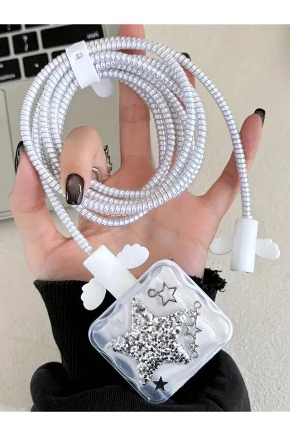 18W/20W Uyumlu Şarj Kılıfı, Şarj Kablosu Örme Aparatı, Kablo Koruyucu Aparatı, Toparlayıcı - 1