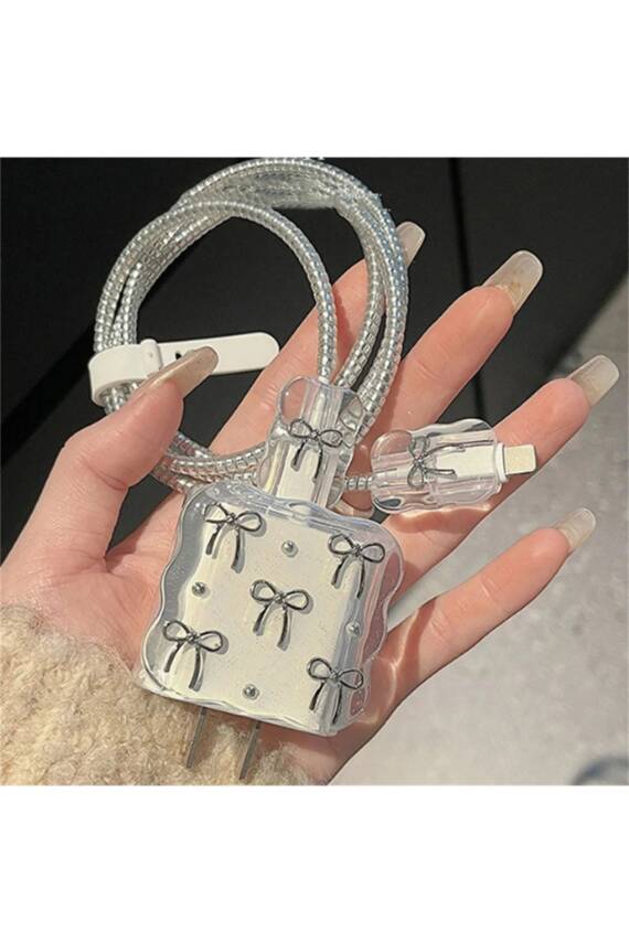 18W/20W Uyumlu Şarj Kılıfı, Şarj Kablosu Örme Aparatı, Kablo Koruyucu Aparatı, Toparlayıcı - 1