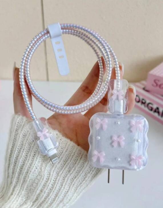 18W/20W/25W Uyumlu Şarj Kılıfı ve Örme Kablo Koruyucu Toparlayıcı Aparat - 1