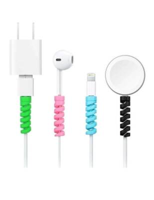 4'lü Makaron Silikon Kablo Koruyucu - KVK PRİVACY