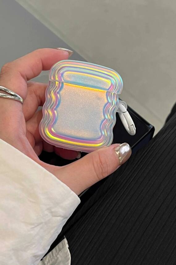 Airpods 1. Ve 2. Nesil Uyumlu Hologram Kıvrımlı Kulaklık Kılıfı - 1