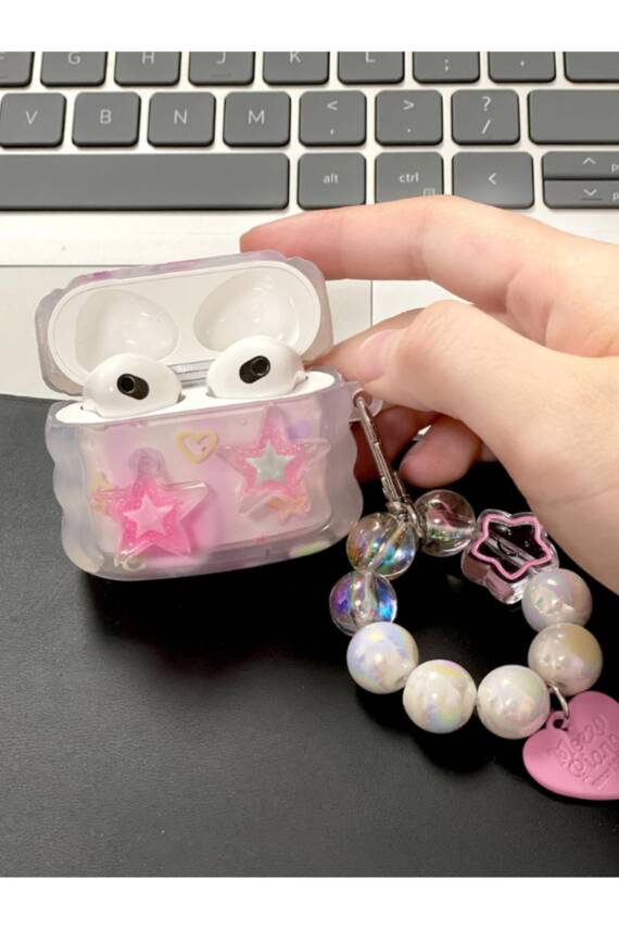 Airpods 3. Nesil Yıldız Dalgalı Silikon Yumuşak Boncuklu Kulaklık Kılıfı - 1