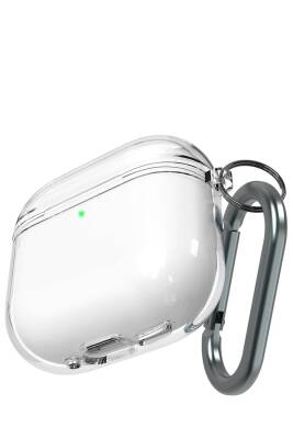 Airpods 4. Nesil Kulaklık Kılıfı Silikon 2024 Kancalı Kılıf Şeffaf - KVK PRİVACY