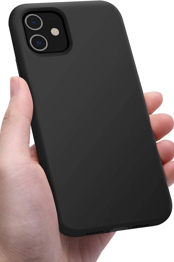 Apple Iphone 11 Uyumlu Altı Kapalı Lansman Kılıf Kapak Siyah - 1