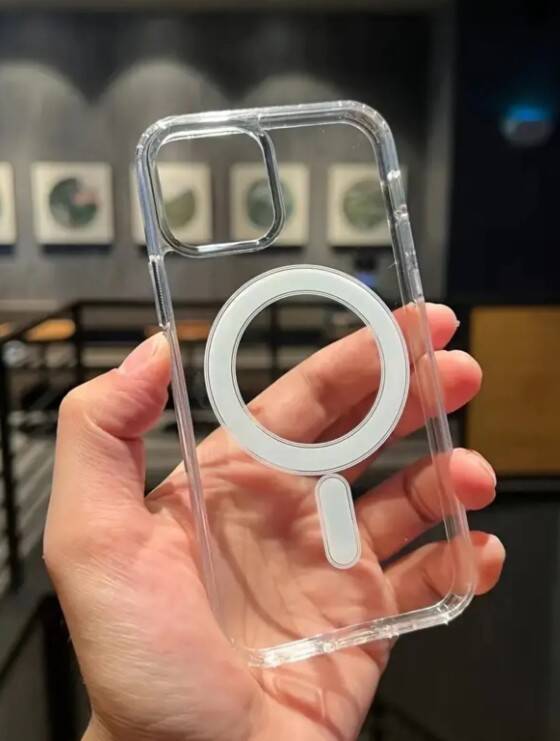 Apple Iphone 12/12pro Kılıf Magsafe Wireless Kablosuz Şarj Destekli Sert Silikon Şeffaf Kapak - 1