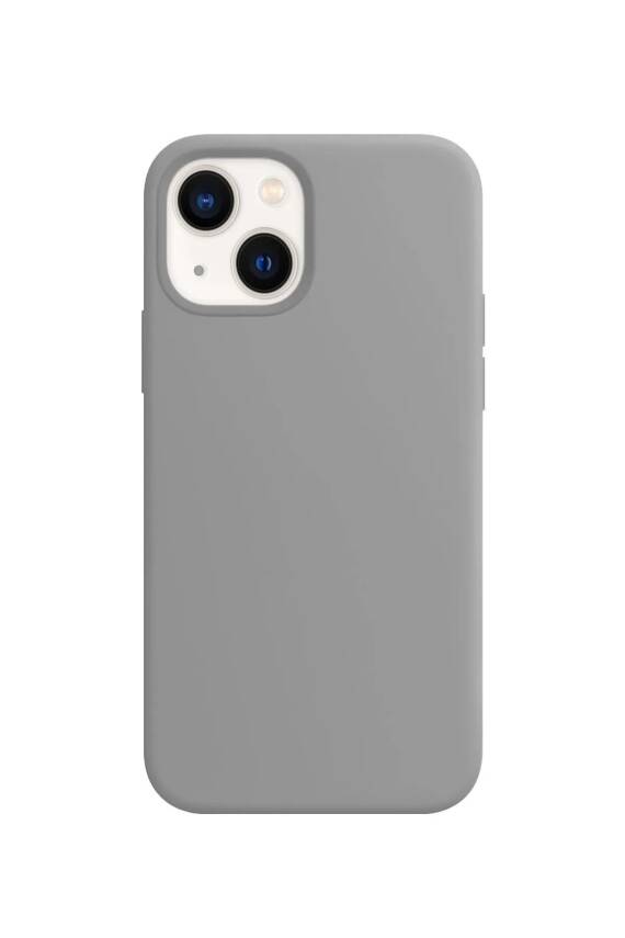 Apple Iphone 13-14 Lansman Kılıf Içi Kadifeli Kamera Yükseltili Silikon Kapak Gri - 1