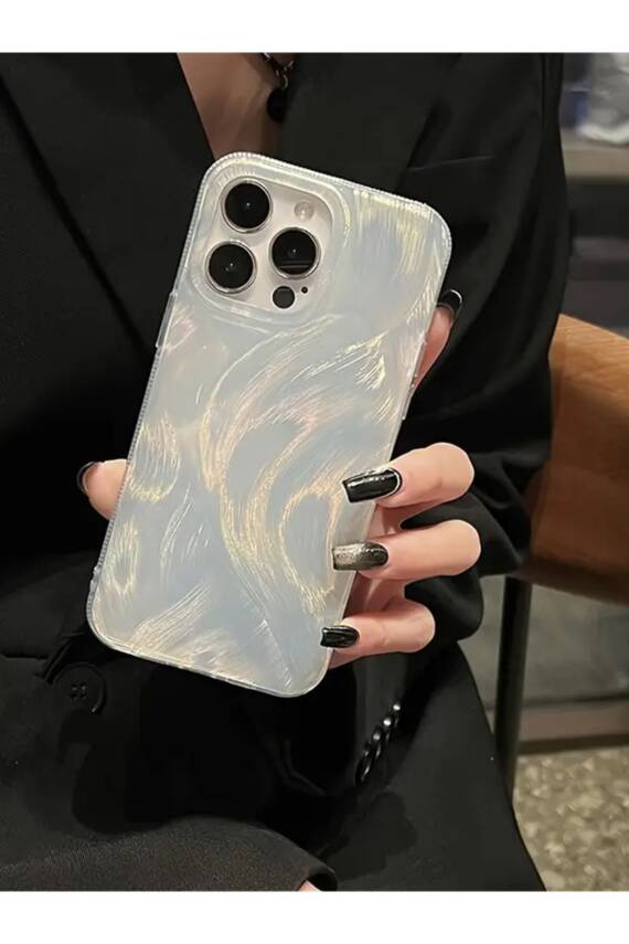 Apple iPhone 14 Pro Max Uyumlu Tüylü Hologramlı Kılıf Darbeye Karşı Dayanıklı Kapak - 1