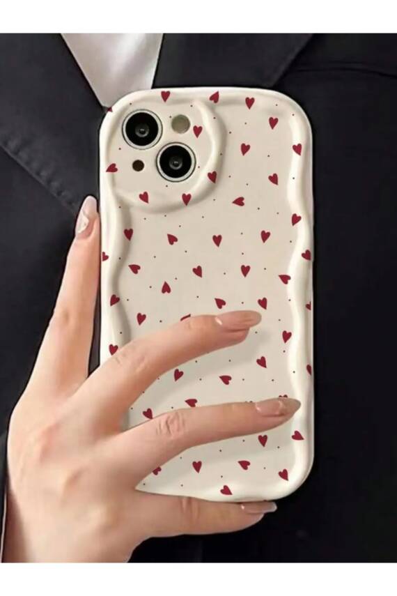 Apple Iphone 15 Plus /14 Plus Uyumlu Kılıf Kırmızı Aşk Kalp Darbelere Karşı Dayanıklı Yumuşak Kapak - 1