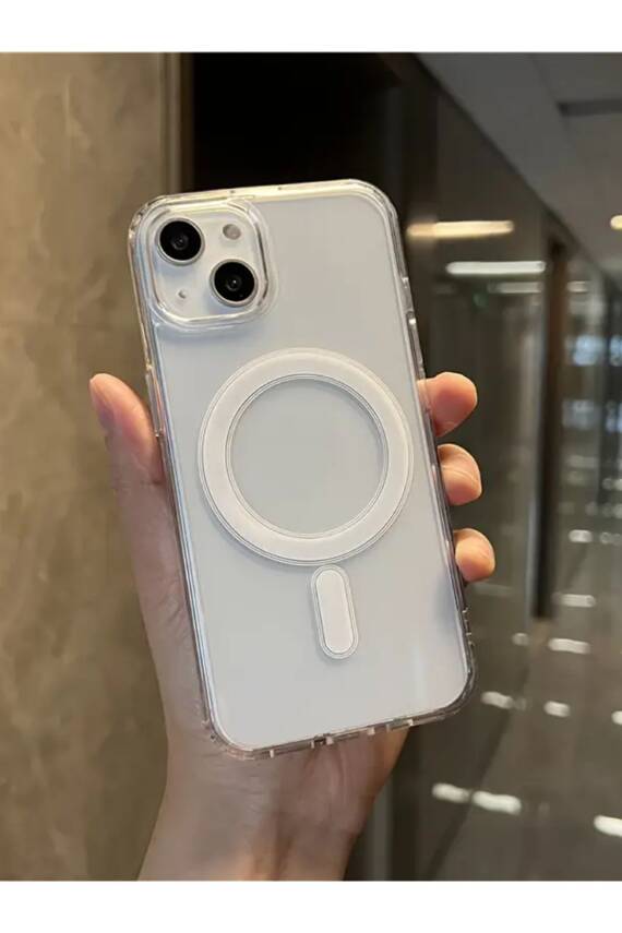 Iphone 15 Plus /14 Plus Magsafe Uyumlu Şeffaf Darbe Emici Kılıf - 1