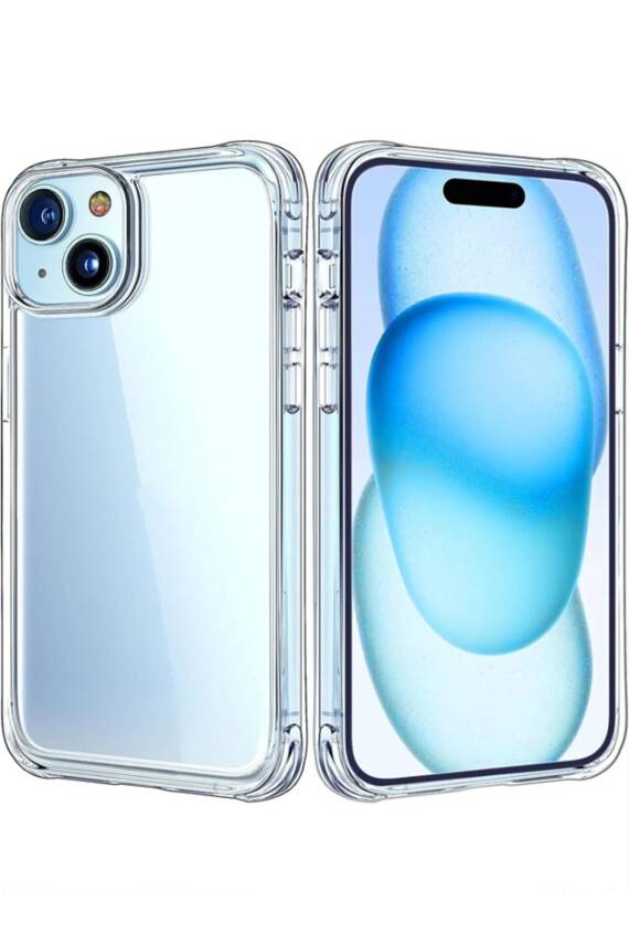 Apple Iphone 15 Plus/14 Plus Şeffaf Kılıf Airbag Antishock Köşeli Darbe Emici Şeffaf Kapak - 1