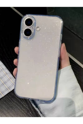 Apple iPhone 16 Plus Uyumlu Şeffaf Kılıf Simli 2.0mm Darbeye Dayanıklı Silikon Yumuşak Kapak - KVK