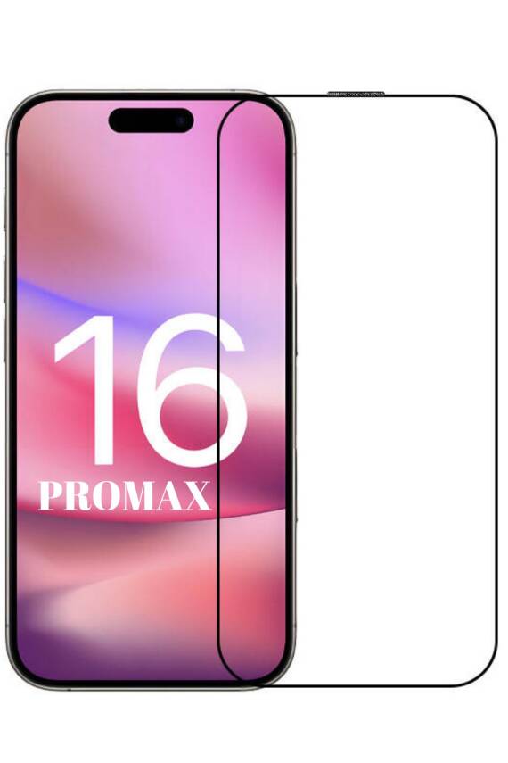 Apple İphone 16 Pro Max Uyumlu Ekran Koruyucu Tam Kaplayan Cam Darbe Emici Esd Anti Statik - 1