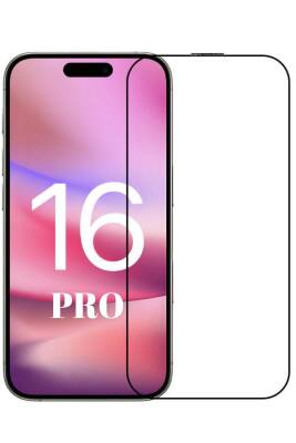 Apple İphone 16 Pro Uyumlu Ekran Koruyucu Tam Kaplayan Cam Darbe Emici Esd Anti Statik - KVK PRİVACY