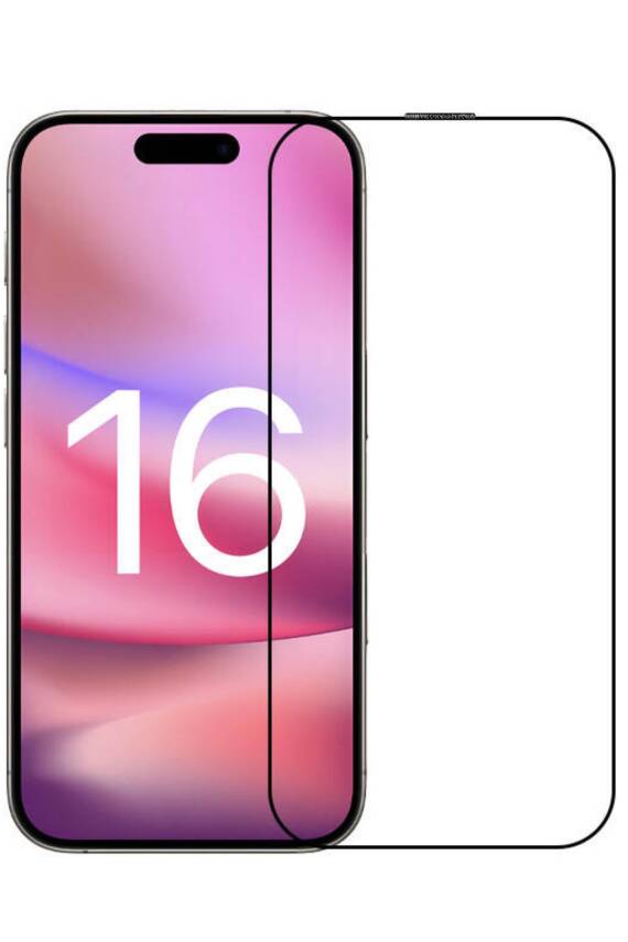 Apple İphone 16 Uyumlu Ekran Koruyucu Tam Kaplayan Cam Darbe Emici Esd Anti Statik - 1