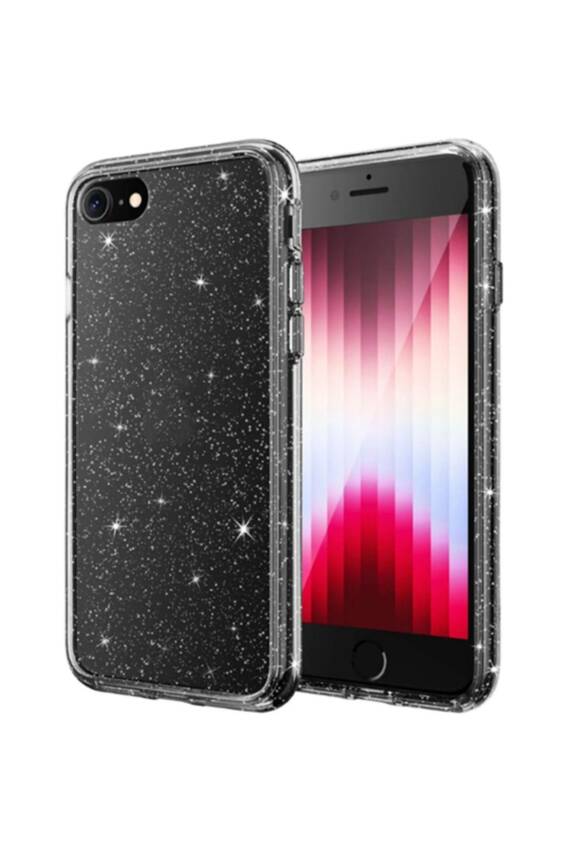 Apple Iphone 7/8/se2020 Uyumlu Şeffaf Simli 2.0mm Darbeye Dayanıklı Silikon Yumuşak Kapak - 1