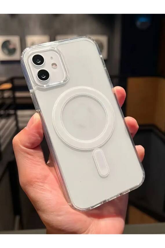 İphone 11 Magsafe Kılıf Kablosuz Şarj Uyumlu Şeffaf Silikon Kılıf - 1