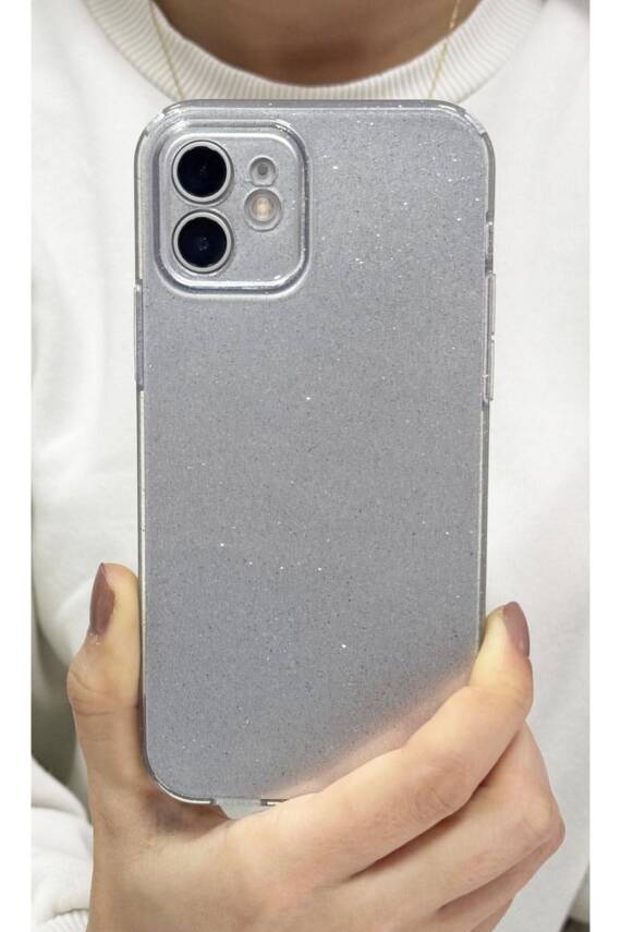 iPhone 11 Uyumlu Kılıf Simli İnce Darbeye Dayanıklı Silikon Parlak Kılıf Yumuşak Kapak Silver - 1