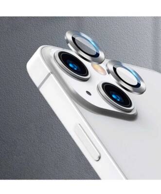 Iphone 13 Kamera Lensi Koruyucu Mercek Lens 13 Mini Uyumlu Gümüş - KVK
