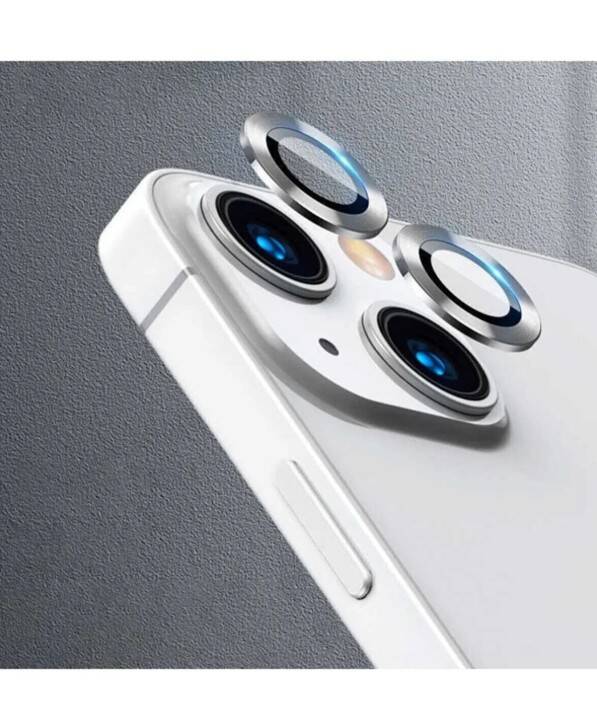 Iphone 13 Kamera Lensi Koruyucu Mercek Lens 13 Mini Uyumlu Gümüş - 1