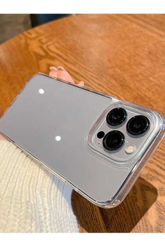 iPhone 13 Pro Sert Şeffaf Sararmaz Premium Kamera Çıkıntılı Kılıf - 1