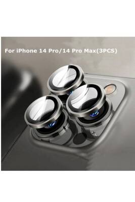 Iphone 14 Pro Max-14 Pro Uyumlu Uzay Siyahı Kamera Lensi Koruyucu - KVK