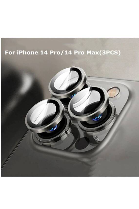 Iphone 14 Pro Max-14 Pro Uyumlu Uzay Siyahı Kamera Lensi Koruyucu - 1