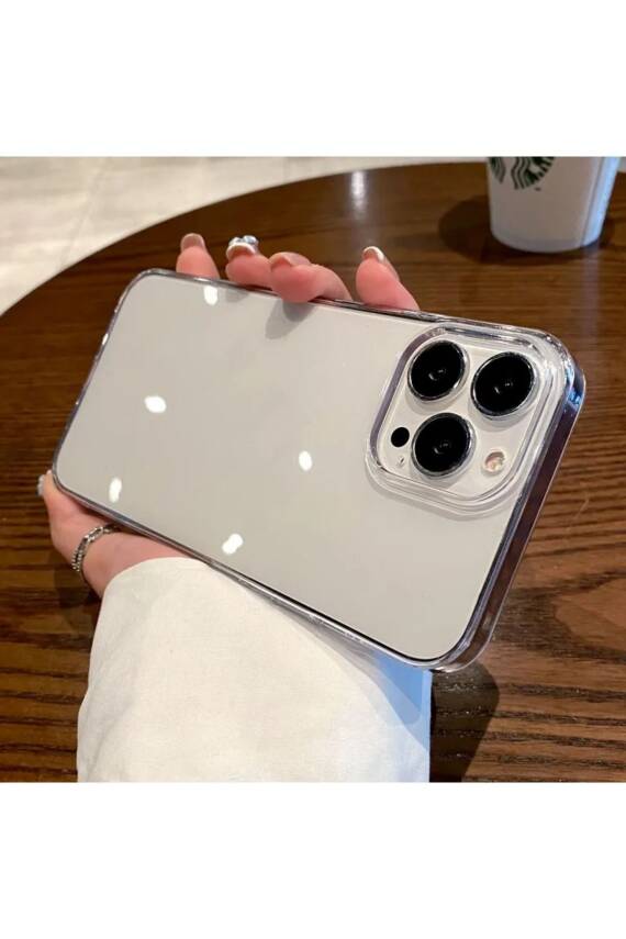 iPhone 14 Pro Max Sert Şeffaf Sararmaz Premium Kamera Çıkıntılı Kılıf - 1