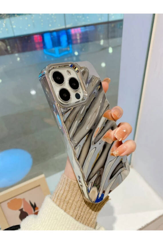 Iphone 14 Pro Max Uyumlu Lüks Kılıf Krom Gümüş Elektroliz Darbelere Karşı Dayanıklı Yumuşak Kapak - 1