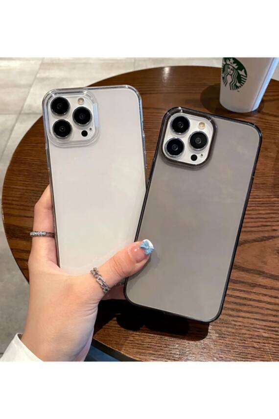 iPhone 14 Pro Uyumlu Sert Şeffaf Sararmaz Premium Kamera Çıkıntılı Kılıf - 1