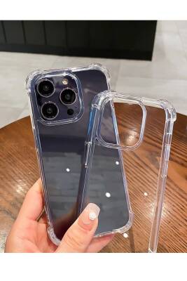 Iphone 14 Promax Uyumlu Şeffaf Kılıf Airbag Antishock Köşeli Darbe Emici Şeffaf Kılıf - KVK