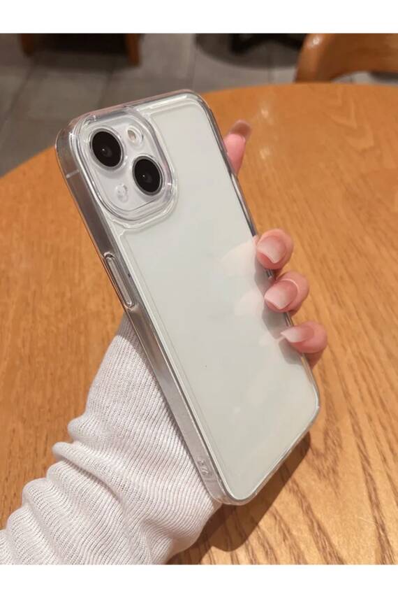 İphone 15 Kılıf Şeffaf Kamera Korumalı Yumuşak İnce Silikon Şeffaf Kapak - 1