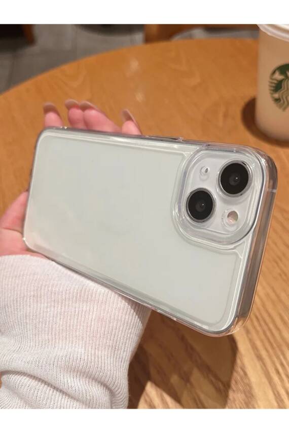 Iphone 15 Plus Kılıf Lüks Şeffaf Kalın Silikon Kamera Koruma Yumuşak Kapak - 1