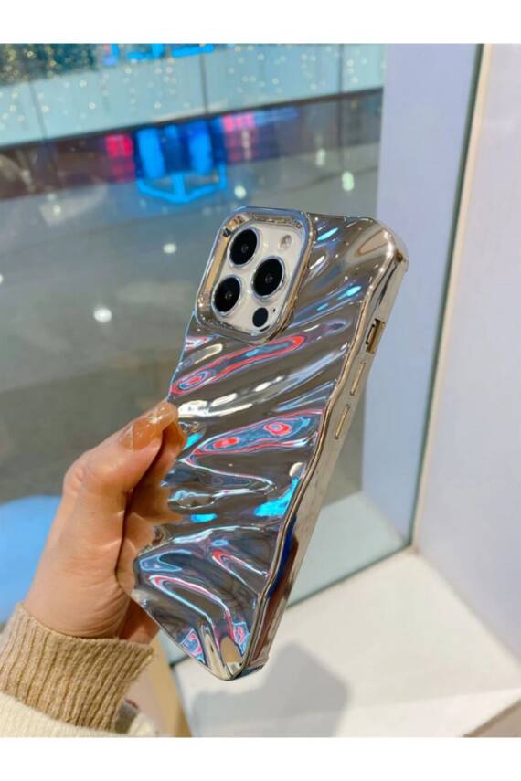 Iphone 15 Pro Max Uyumlu Lüks Kılıf Krom Gümüş Elektroliz Darbelere Karşı Dayanıklı Yumuşak Kapak - 1