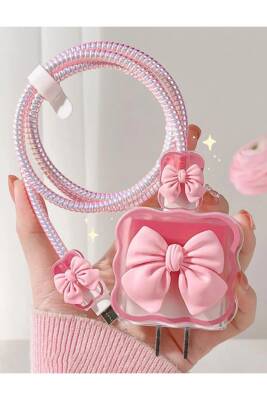 iPhone 18W/20W Uyumlu Şarj Kılıfı, Şarj Kablosu Örme Aparatı, Kablo Koruyucu Aparatı, Toparlayıcı - KVK PRİVACY