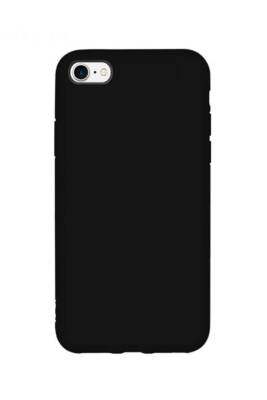 Iphone 7 / 8 / Se 2020 Uyumlu Içi Kadife Lansman Silikon Kılıf Kapak Siyah - KVK