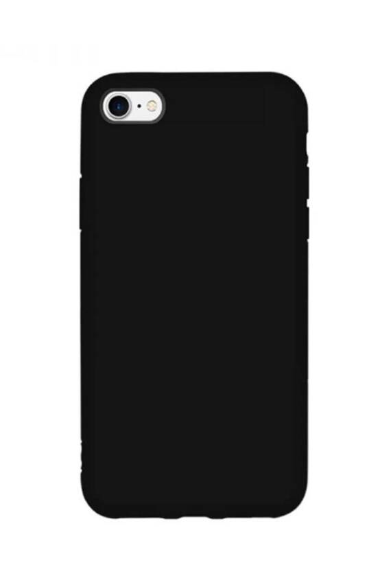 Iphone 7 / 8 / Se 2020 Uyumlu Içi Kadife Lansman Silikon Kılıf Kapak Siyah - 1
