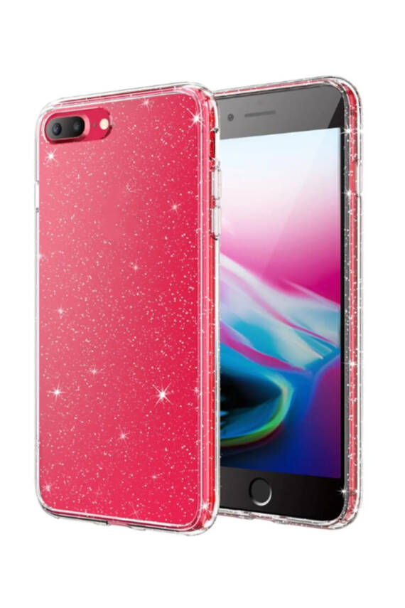 Iphone 7plus-8plus Uyumlu Şeffaf Simli 2.0mm Darbeye Dayanıklı Silikon Yumuşak Kapak - 1