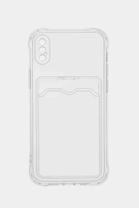 İphone XR Şeffaf Kartlı Kılıf Kamera Korumalı Kılıf - 1