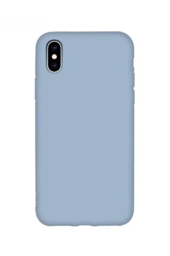 Iphone X/xs Uyumlu Içi Kadife Lansman Silikon Kılıf Kapak Bebe Mavisi - 1