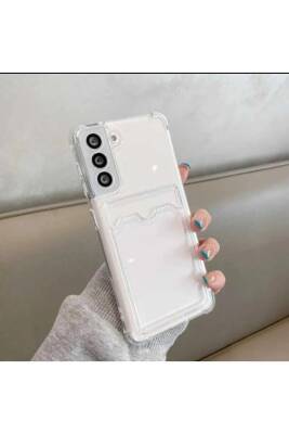 Samsung a14 Uyumlu Şeffaf Kartlı Kılıf Kamera Korumalı Köşeli Antişok Kılıf - KVK PRİVACY