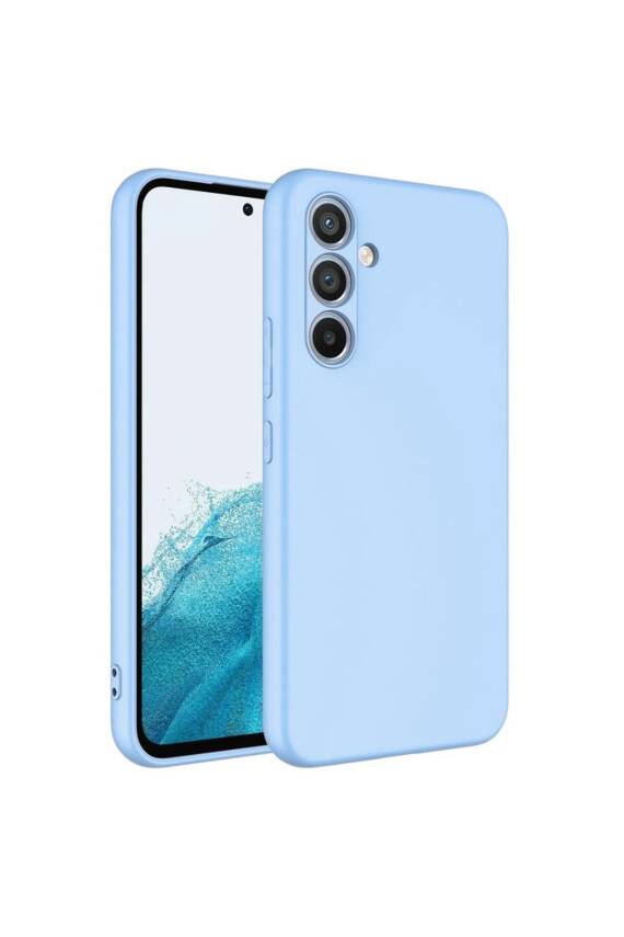 Samsung Galaxy A34 Kılıf Uyumlu Içi Kadife Lansman Silikon Kılıf Bebe Mavi - 1