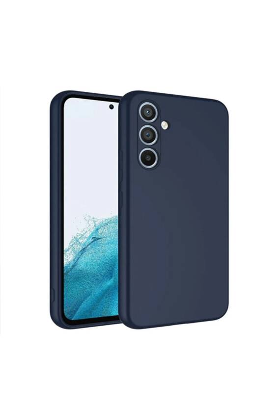 Samsung Galaxy A34 Kılıf Uyumlu Içi Kadife Lansman Silikon Kılıf Lacivert - 1